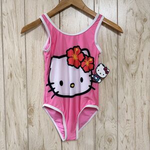 Hello Kitty Sanrio Girls Graphic One Piece Swimsuit M